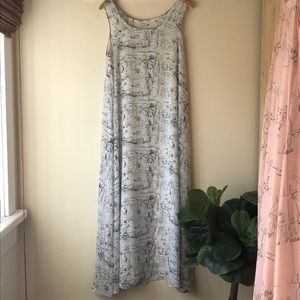 NWOT Rare American Apparel Chiffon Maxi Dress